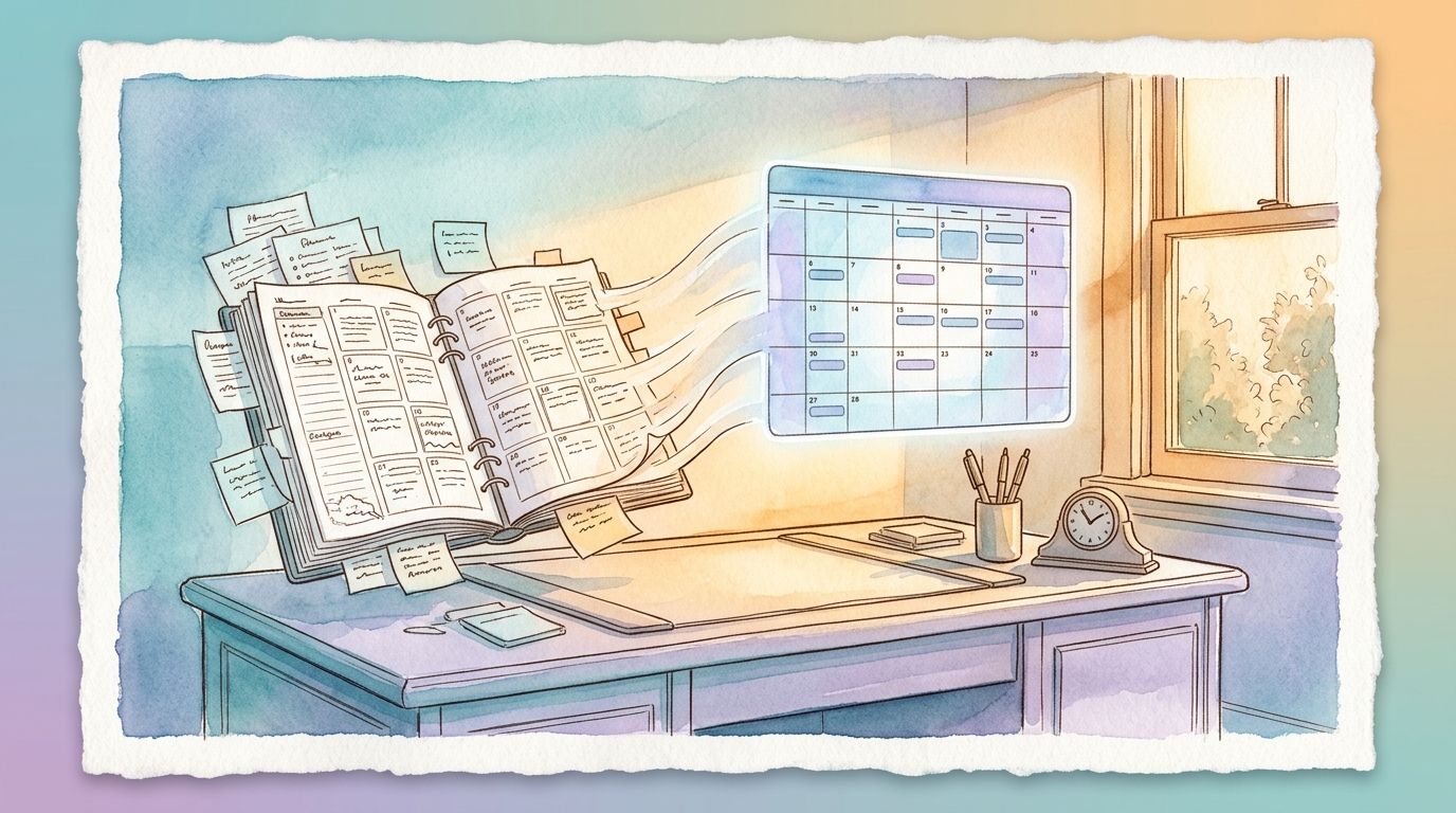 A client booking an appointment online through automated scheduling software
